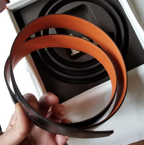 Hermès Orange Iconic Signature  Color belt - Picture 4 of 9